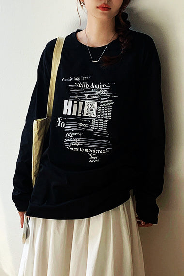 Cotton Printed Long Sleeve T-shirt