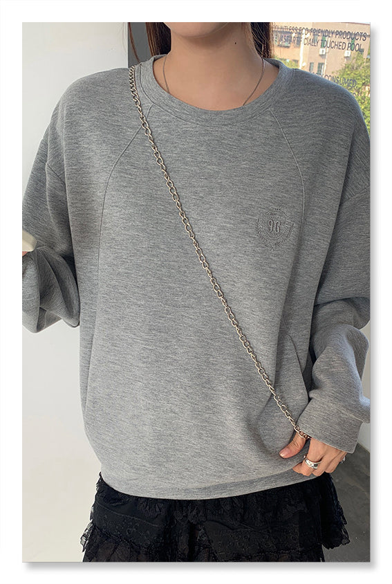 YP Style Round Neck Embroidered Sweatshirt