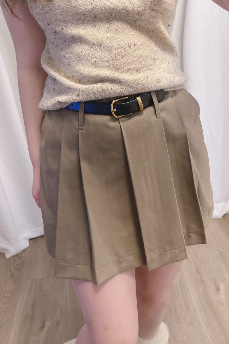 Casual Pleated Skirt