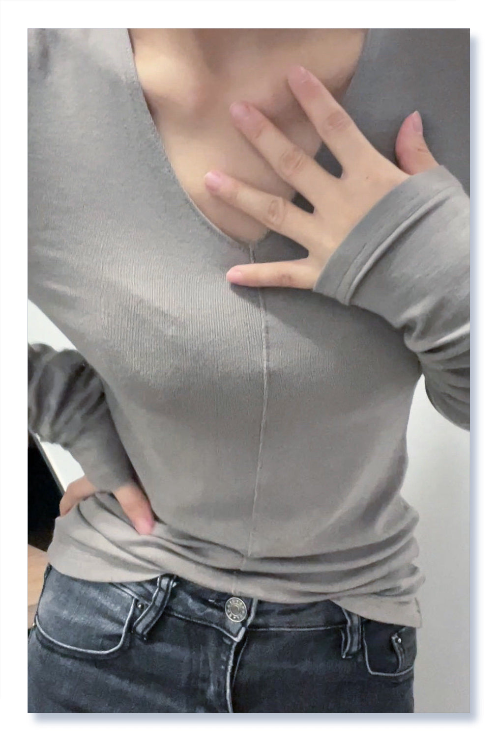 YP Style V-Neck Long Sleeve