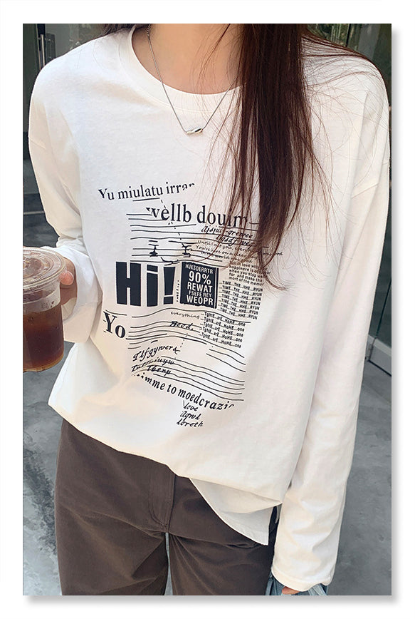 YP Style Cotton Printed Long Sleeve T-shirt