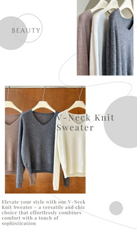 YP Style V-Neck Knit Sweater