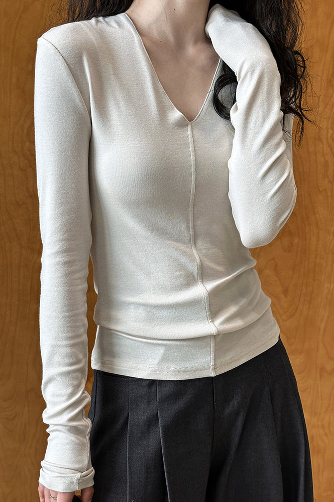 V-Neck Long Sleeve