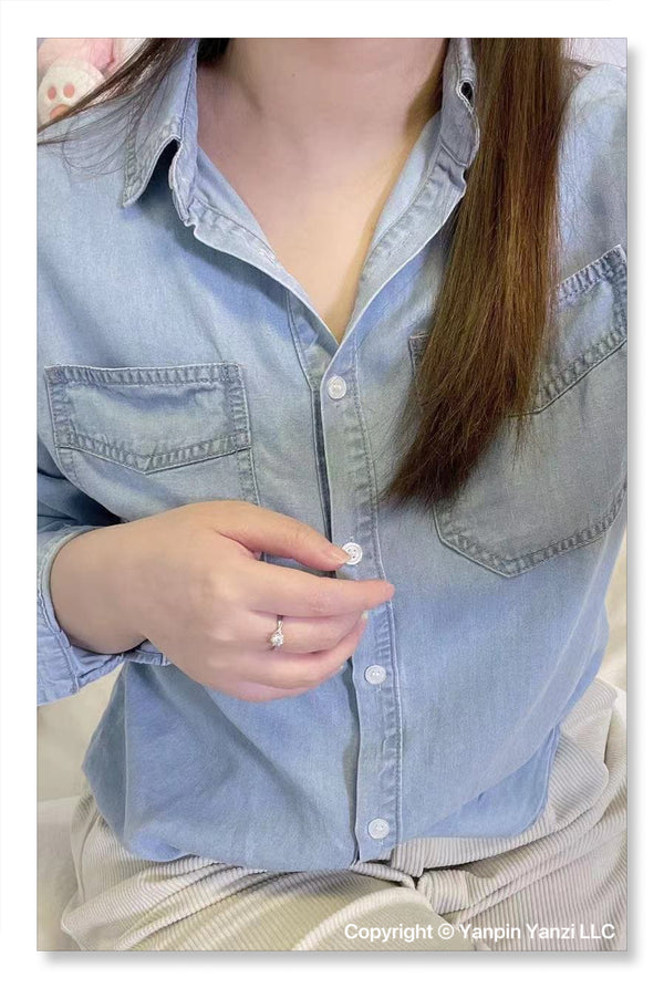 YP Style Blue Denim Shirt