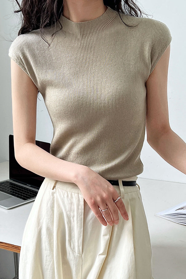 Slim-fit Wool Knit Top