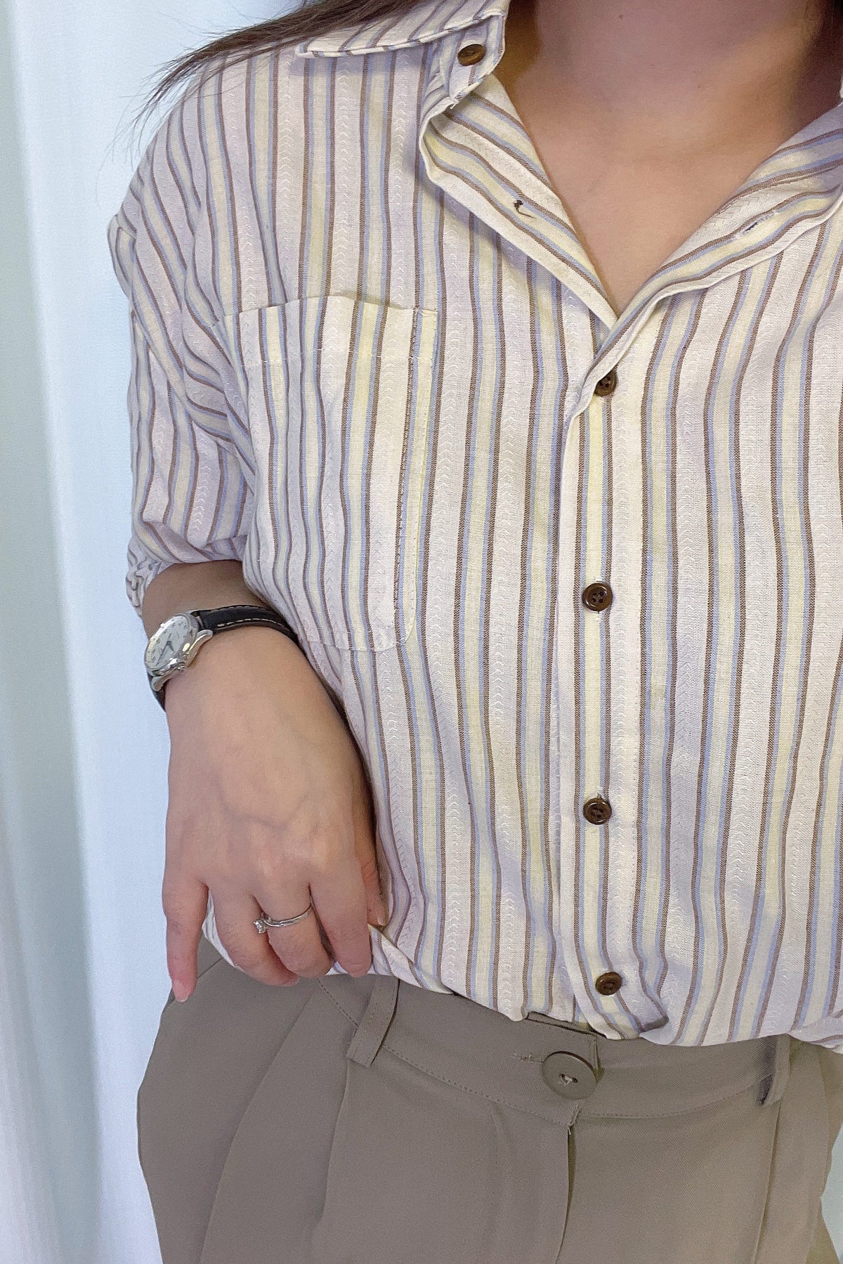 Casual Vertical Stripe Shirt