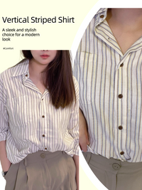 YP Style Casual Vertical Stripe Shirt