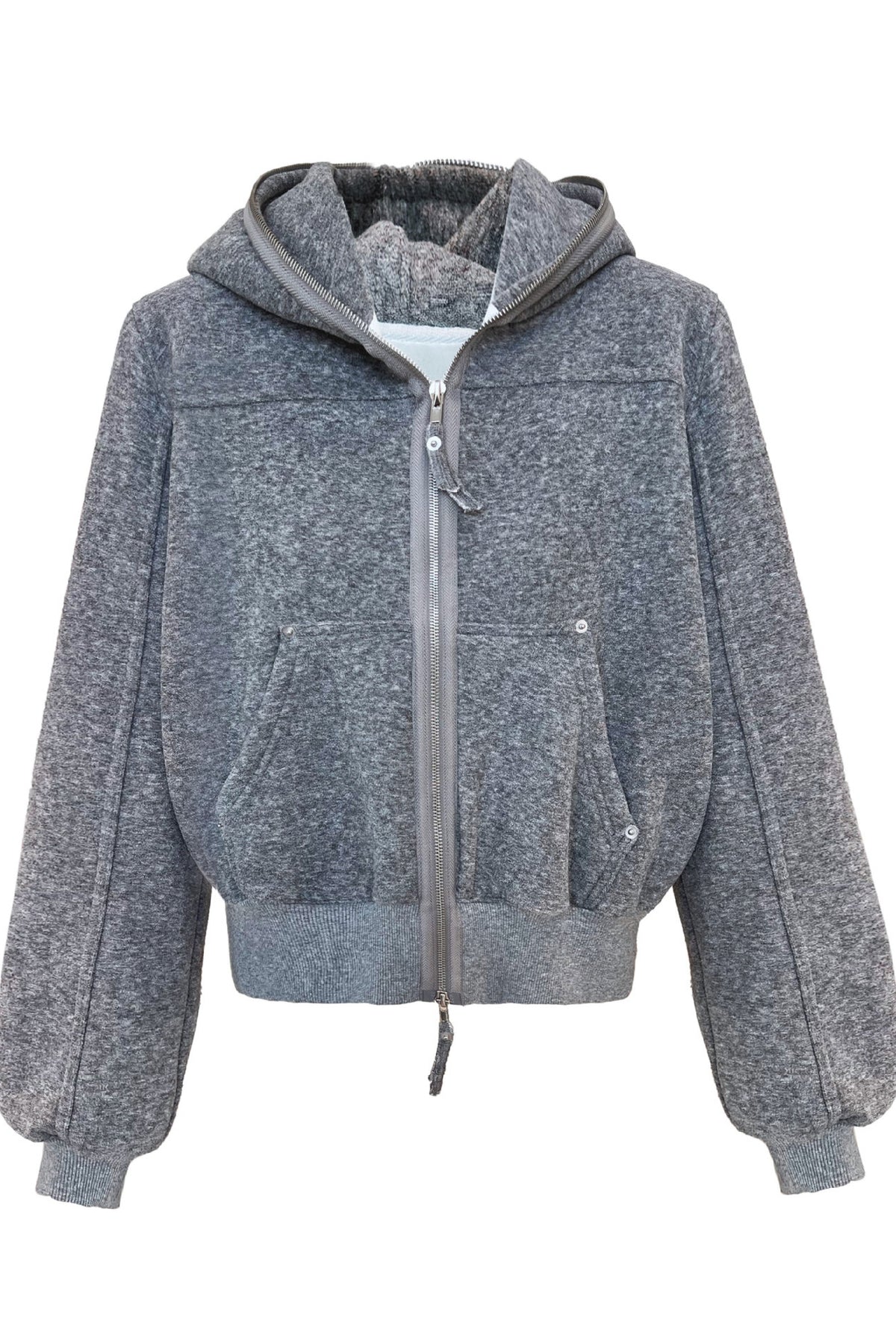 Double-Zip Hooded Sweatshirt