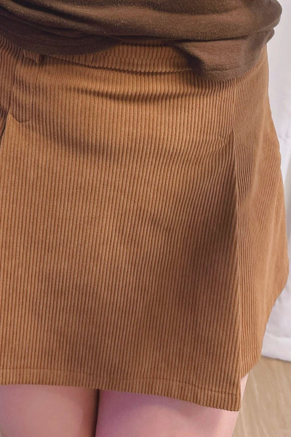 High-Waisted Corduroy Skirt