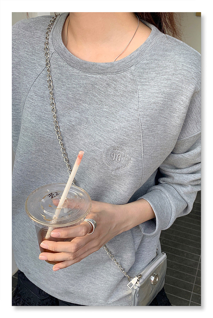 YP Style Round Neck Embroidered Sweatshirt