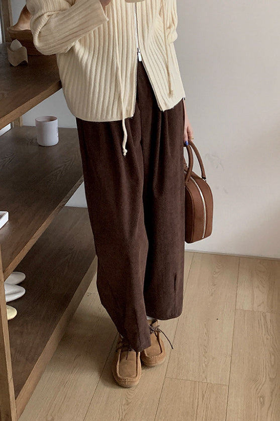 Corduroy Loose-Fit Pants