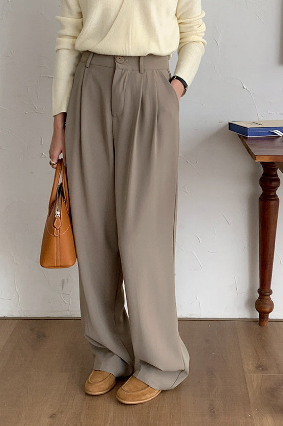 Loose-Fit Casual Suit Pants