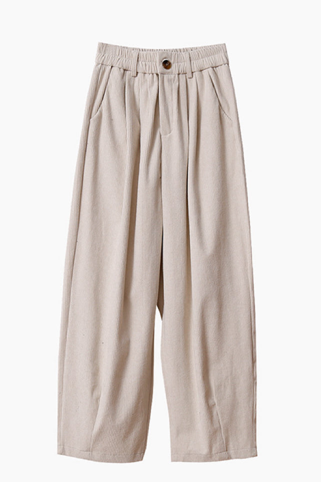 Corduroy Loose-Fit Pants