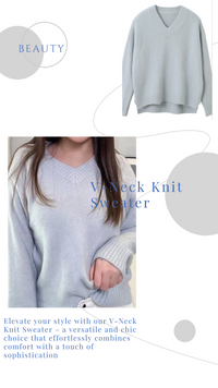 YP Style V-Neck Knit Sweater