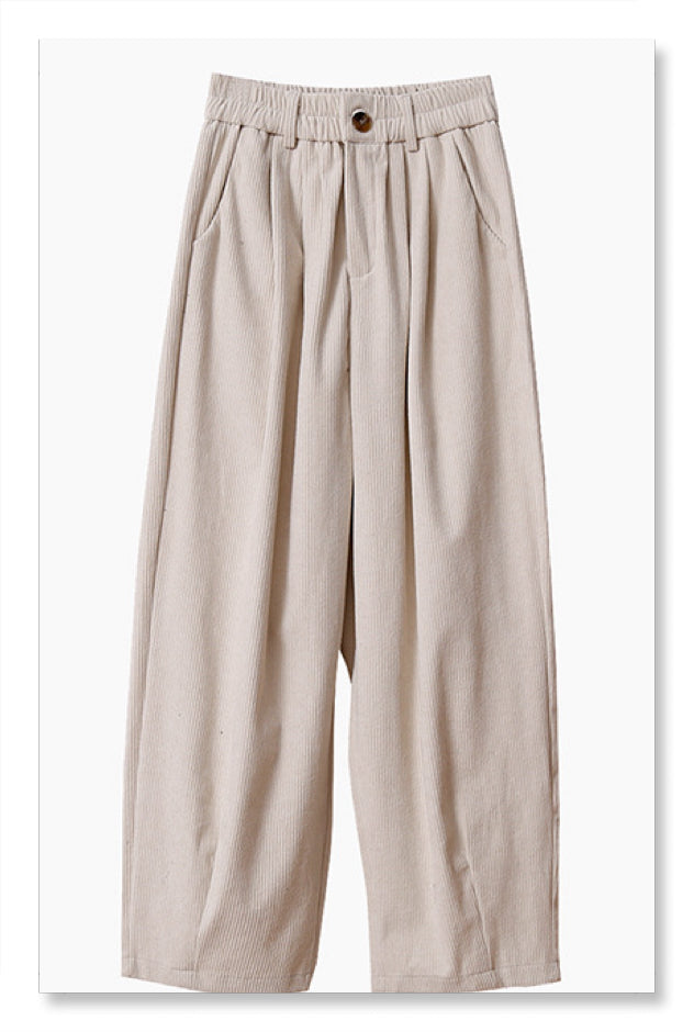 YP Style Corduroy Loose-Fit Pants