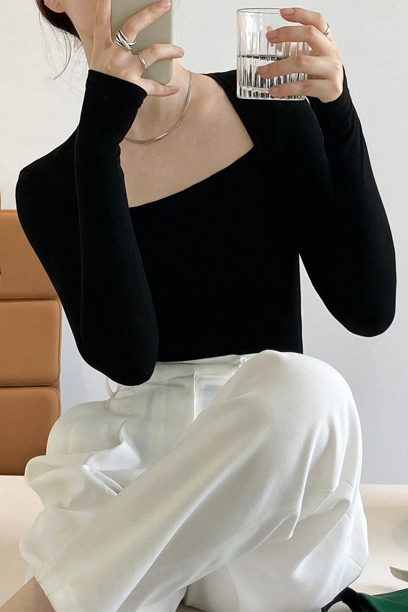 Long Sleeve Square Neck Bodysuit