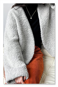 YP Style Wool Buttonless Short Coat