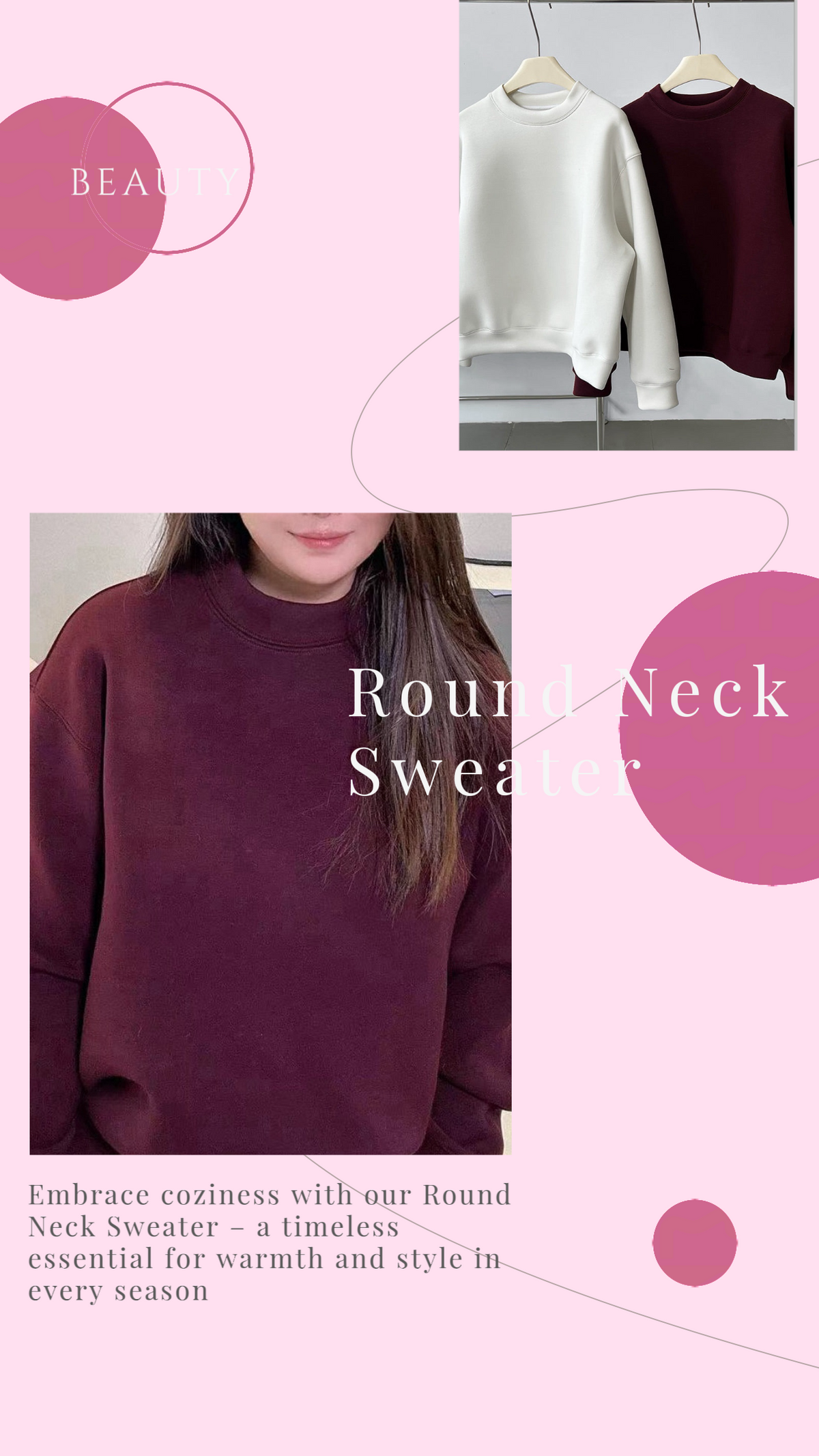 YP Style Round Neck Sweater