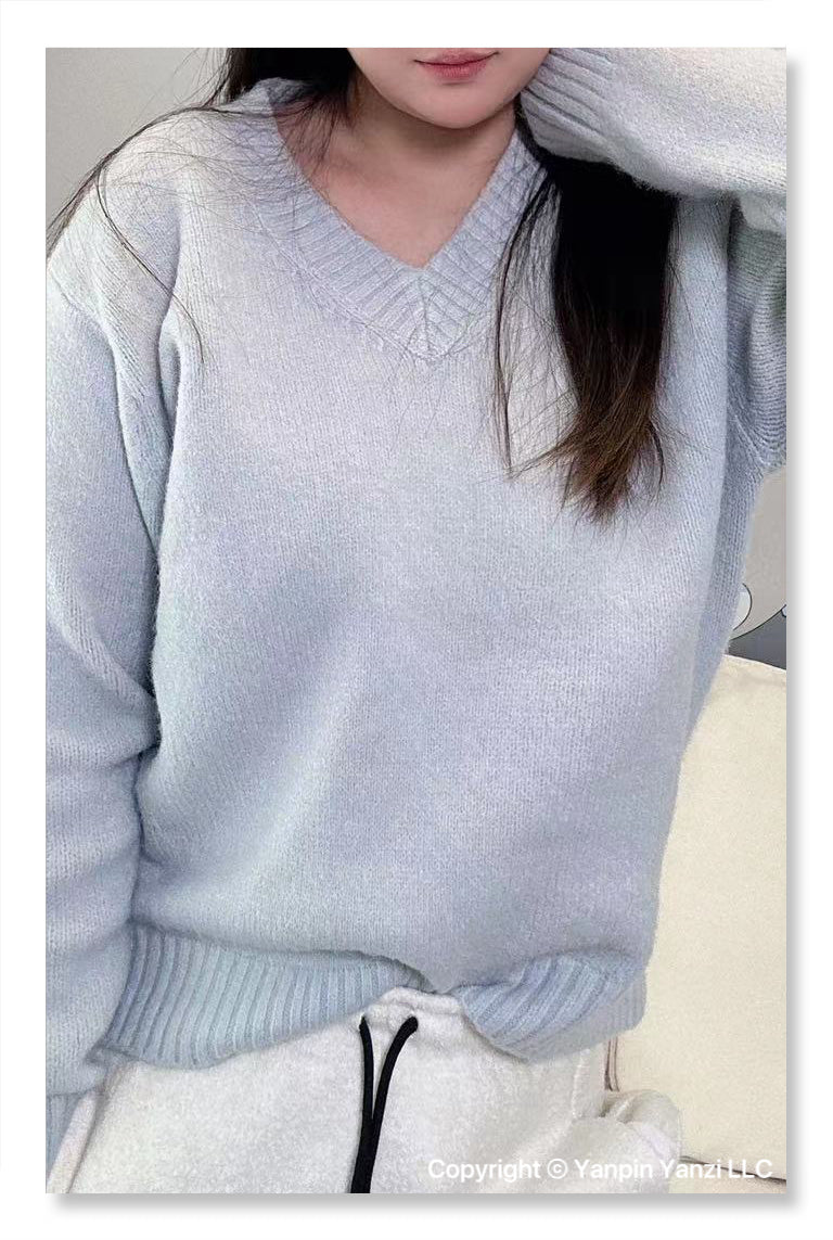 YP Style V-Neck Knit Sweater