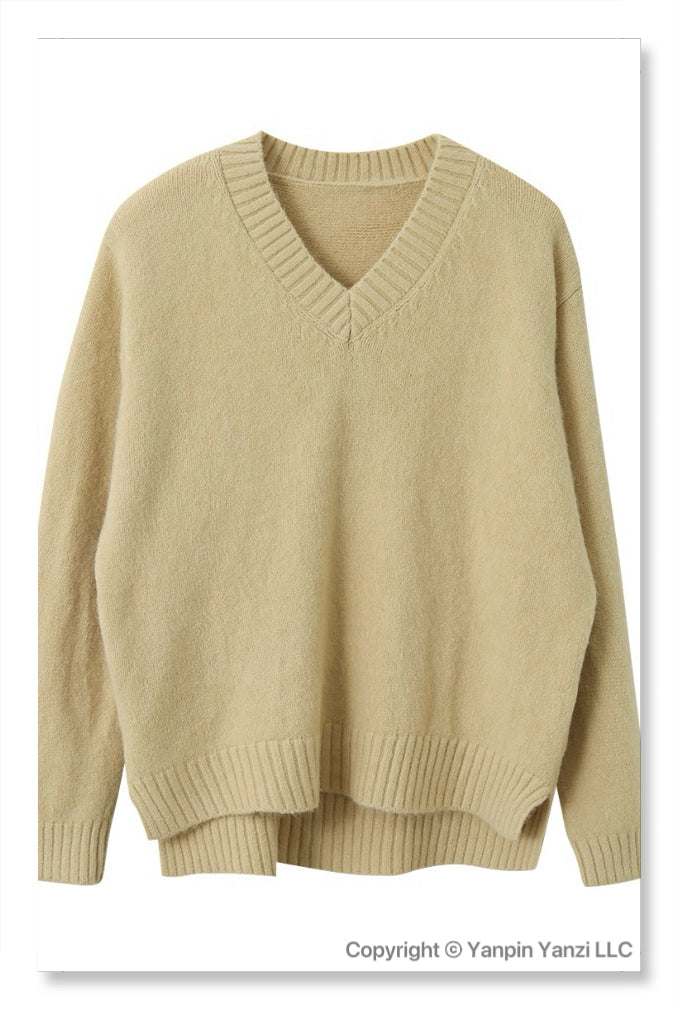 YP Style V-Neck Knit Sweater