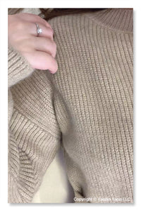 YP Style Mid-Length Round Neck Sweater Dress