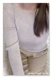 YP Style Round Neck Long Sleeve Knit Sweater