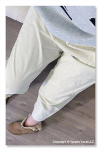 YP Style Corduroy Loose-Fit Pants